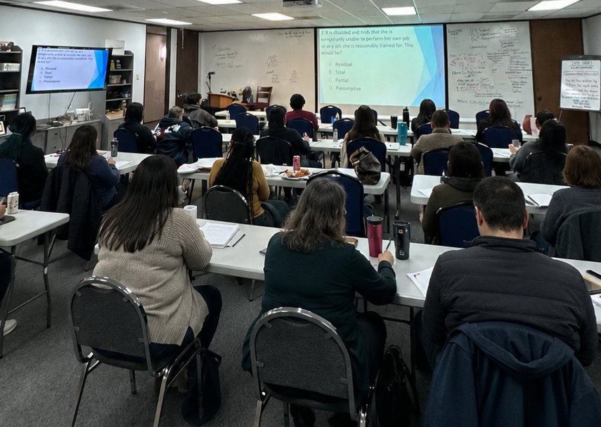 Insurance School of Texas classroom in Houston Students in an Insurance School of Texas pre-licensing class in Houston